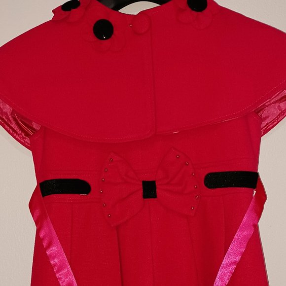 Girls Winter Dress with over the shoulders capelet. - Picture 1 of 4